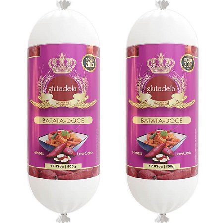 Kit 2 Glutadela Mortadela Vegetal Batata Doce Schillife 500g