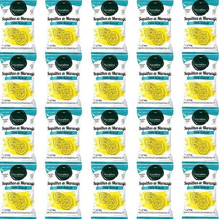 Kit 20 Sequilhos Sem Glúten S Açúcar Maracujá Nutripleno 90g