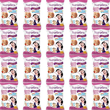 Kit 20 Rosquinha Sem Açúcar Morango Show Luna Nutripleno 30g