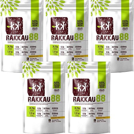 Kit 5 Rakkau 88 Baunilha Rakkau 907g - Vegano - Proteína