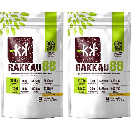 Kit 2 Rakkau 88 Baunilha Rakkau 907g - Vegano - Proteína