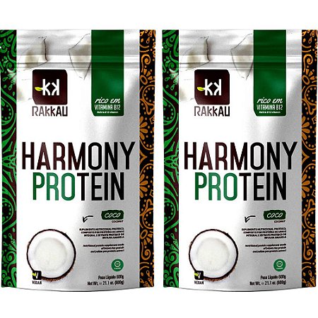 Kit 2 Harmony Protein Coco Rakkau 600g - Vegano - Proteína