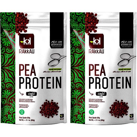 Kit 2 Pea Protein Café Rakkau 600g - Vegano - Proteína