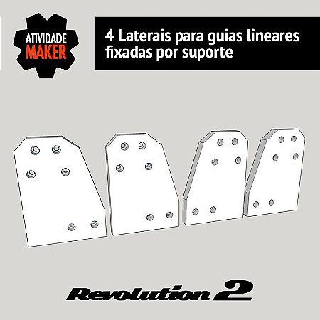 Laterais para guias lineares fixadas por suporte