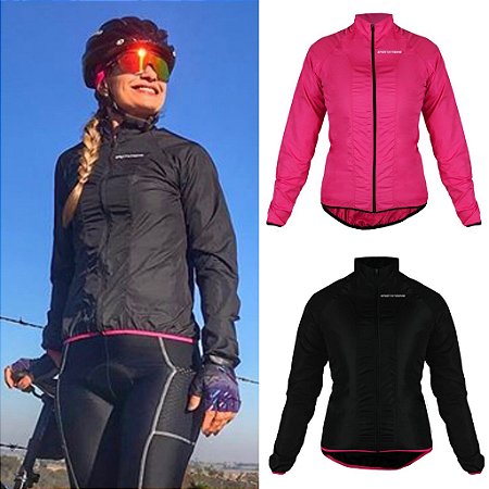 jaqueta corta vento ciclismo feminina