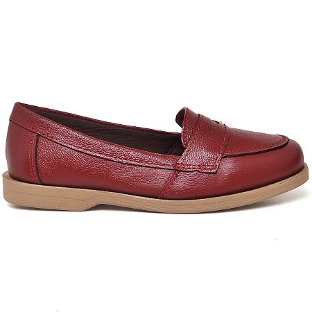 Sapato Feminino Coyote - Couro Legítimo Cor Vermelho