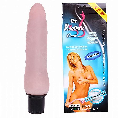 Pênis Realístico Vibrador Cyberskin 16 x 3 - Textura da Pele