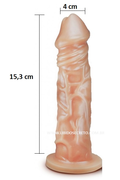 Pênis realístico 77 - Maciço - 16,8 x 4,5 cm
