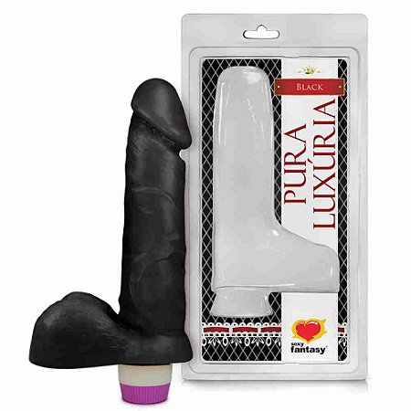 Pênis Realístico Luxúria - 98 - Vibrador e Escroto - 15 x 3,8