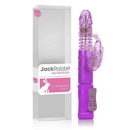 Vibrador Jack Rabbit - Borboleta - Rotativo - Vai e Vem - Roxo
