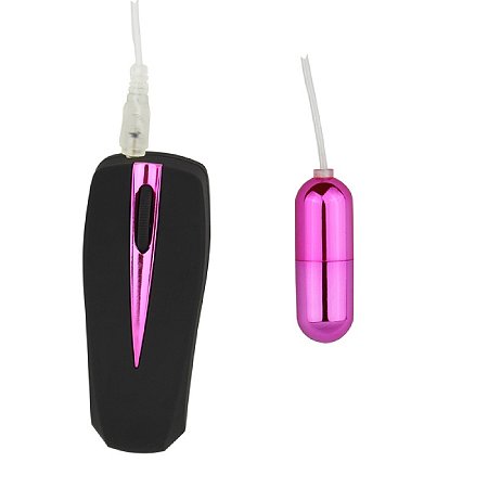 Vibrador Bullet - Mini - Metalizado - 7 Modos Vibração - Rosa