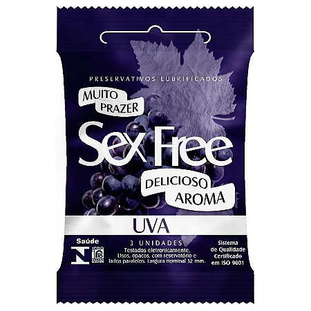 Preservativo Sex Free Aroma Uva 3 Un