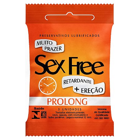 Preservativo Sex Free Sensitive Efeito Retardante 3 Un