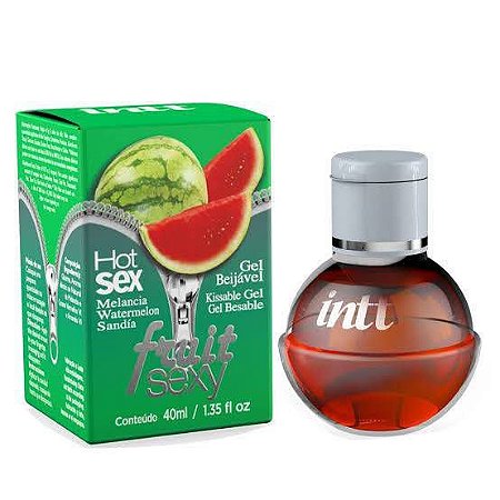 Gel para sexo oral sabor melancia - Efeito quente - Fruit Sexy INTT
