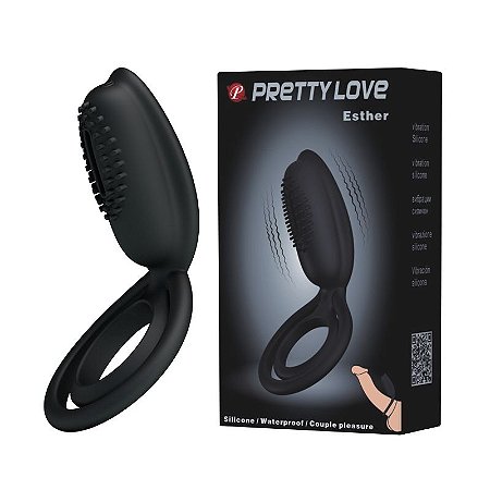 Anel Peniano Esther Pretty Love Vibrador Silicone Anel Testi