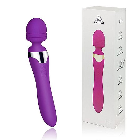 Vibrador Varinha Mágica Lealso de Luxo Recarr Prova D'água 21 Vibra