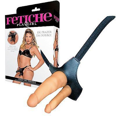 Cinta para pênis realístico -Strap On Double