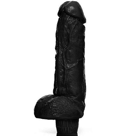 Pênis com escroto e vibrador Kong - 19,5x5,5cm