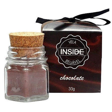 Vela para Massagem Sensual Beijável de Chocolate- INSIDE