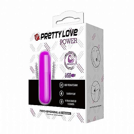 Vibrador Bullet Recarregável Power - Pretty Love
