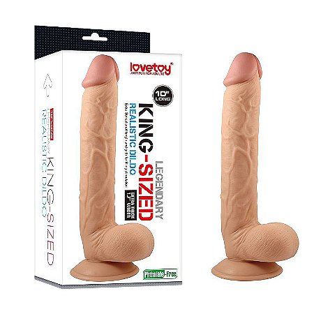 Penis King Size Realístico com Ventosa 26 x 4,3 cm