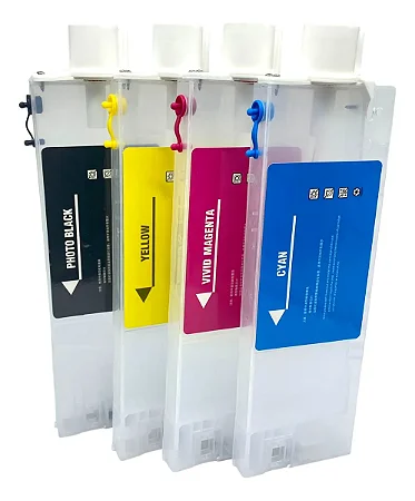 Kit 4 Cartuchos Vertical 220ml c/ Encaixe Garrafa - Roland