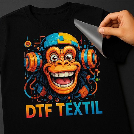 Impressão Estampas Sublimação para Camiseta Preta em Algodão