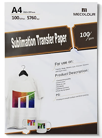 Papel Sublimático Mecolour A4 100g/m²