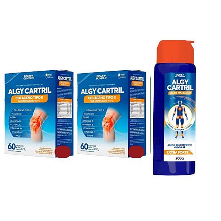 Algy Cartril 60 Cápsulas 2 Unidades - Grátis Gel De Massagem
