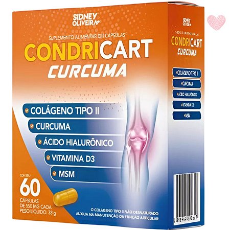 COLÁGENO TIPO II + CURCUMA ÁCIDO HIALURÔNICO VIT D3 + MSM
