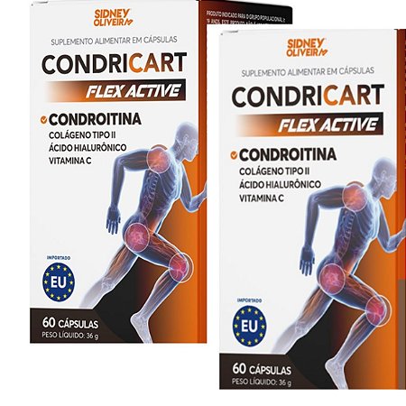 Kit2x Colágeno Tipo Ii Condricart Condroitina Ac Hialuronico CONDRICART SIDNEY OLIVEIRA
