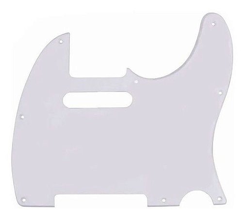 Escudo guitarra TELE branco 1 camada TELECASTER 8 parafusos