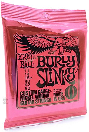 Encordoamento Ernie Ball 011 052 guitarra P02226 Burly Slink