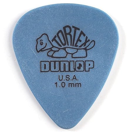 1 Palheta DUNLOP Tortex 1.0 mm Standard guitarra 418r azul