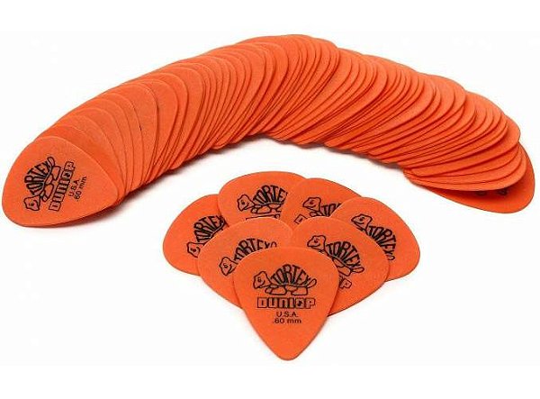 72 Palheta DUNLOP Tortex 0.60 mm Standard guitarra laranja