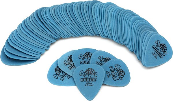 72 Palheta DUNLOP Tortex 1.0 mm Standard guitarra 418r azul