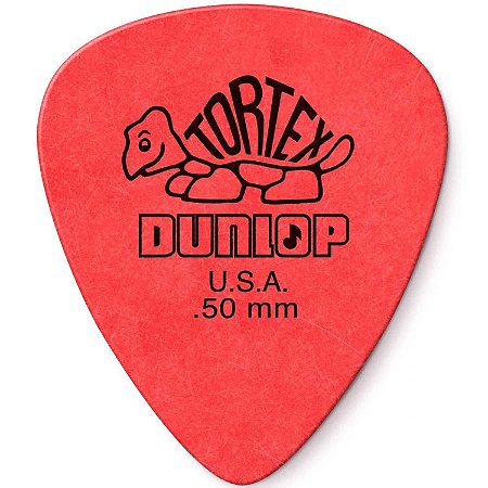 1 Palheta DUNLOP Tortex 0.50 mm Standard guitarra vermelha