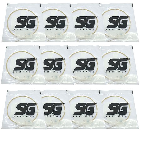 Corda avulsa violao aço SOL encapada Bronze SG pacote com 12