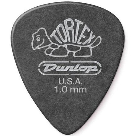 1 Palheta DUNLOP Tortex 1.0 mm Standard guitarra 488R preta