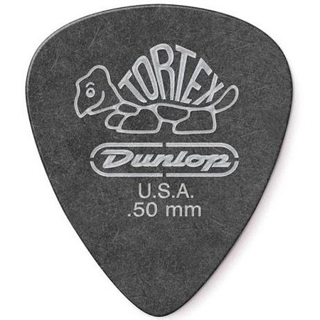 1 Palheta DUNLOP Tortex 0.50 mm Standard guitarra 488R preta