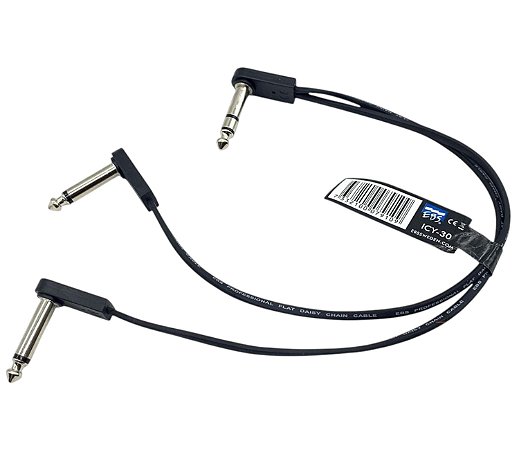 Cabo insert em Y flat EBS ICY-30 cable 30 cm para pedal