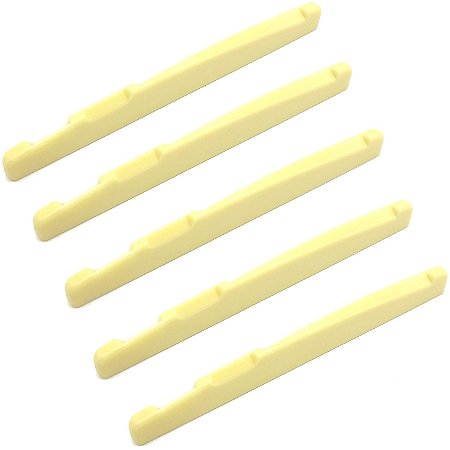 Kit 5 Rastilho violão aço cor branco creme 320m tam medio