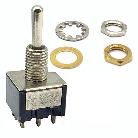 Chave Mini toggle Controle ON-OFF-ON Guitarra 3 posicoes