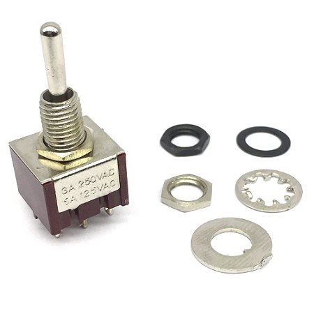 Chave Mini toggle ON-OFF-ON Guitarra 3 posicoes Preto M203