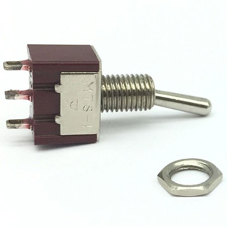 Chave Mini toggle ON-ON Guitarra 2 posicoes Niquel M105 3P