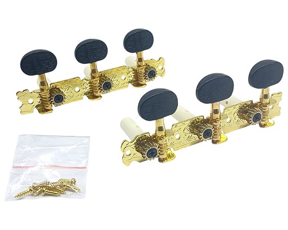 Tarraxa Violão Classico Nylon Pino Grosso 35G180 BB Dourado