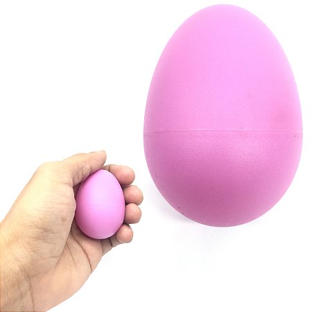 Shaker ovo plastico chocalho ROSA egg