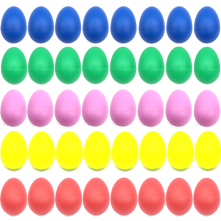 KIT 40  Shaker ovo plastico chocalho MULTICOLOR egg