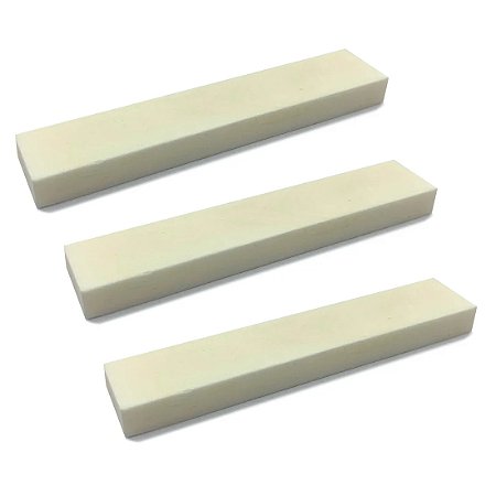 3 Nut Pestana osso 6x12x60 mm peça bruta de moldar p violao