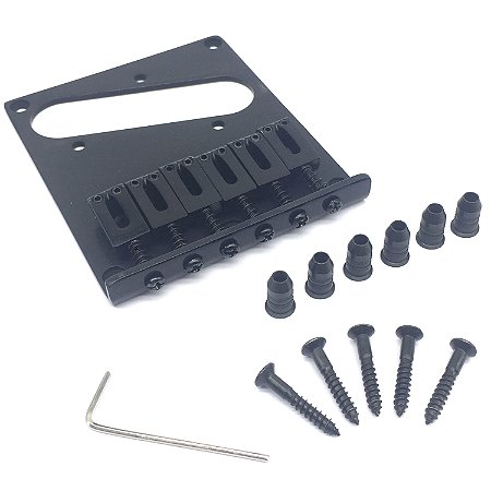 Ponte para guitarra telecaster preta fosca single Dolphin